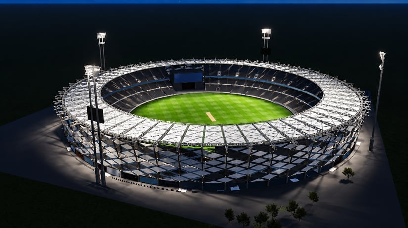 Exterior Geometry of a Kuwait Stadium