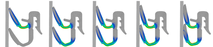 Process of deformation door belt according load increment