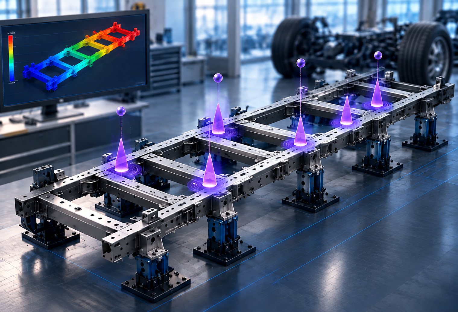 Vehicle Frame Deflection Analysis with Lumped Mass Modeling