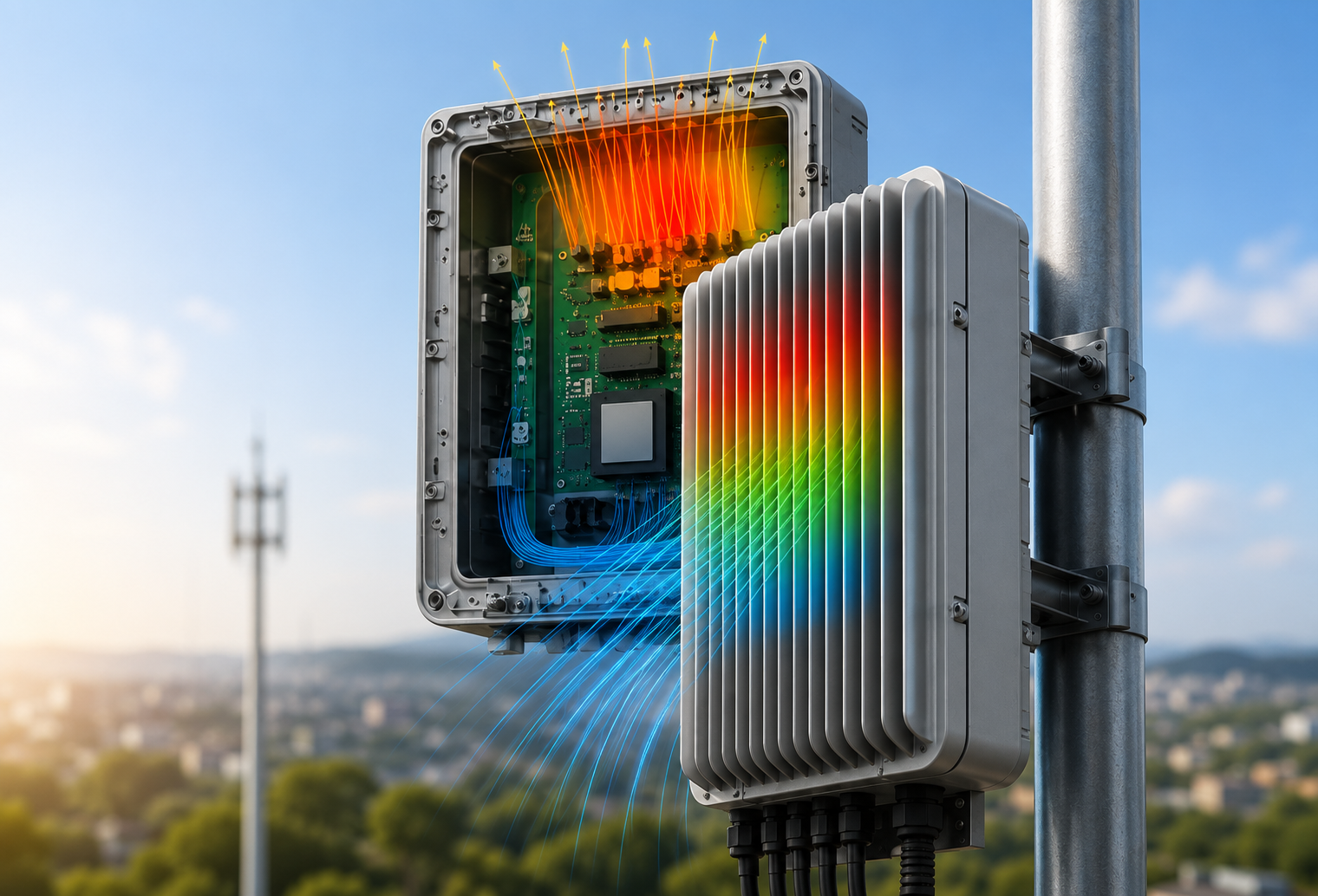 Natural Convection Analysis for Passive Cooling of Communication Electronics